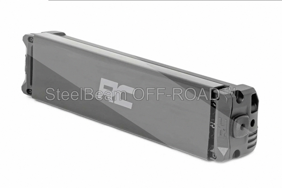 steelbeam off road™ 12" black series dual row cree led light bar — with white drl