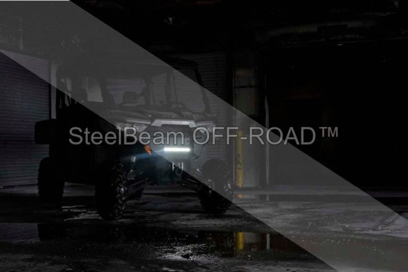 steelbeam off road™ 12" black series single row cree led light bar — with amber drl