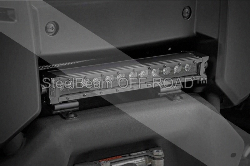 steelbeam off road™ 12" black series single row cree led light bar — with amber drl