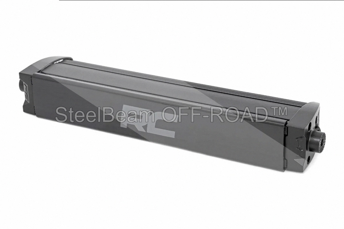 steelbeam off road™ 12" black series single row cree led light bar — with amber drl