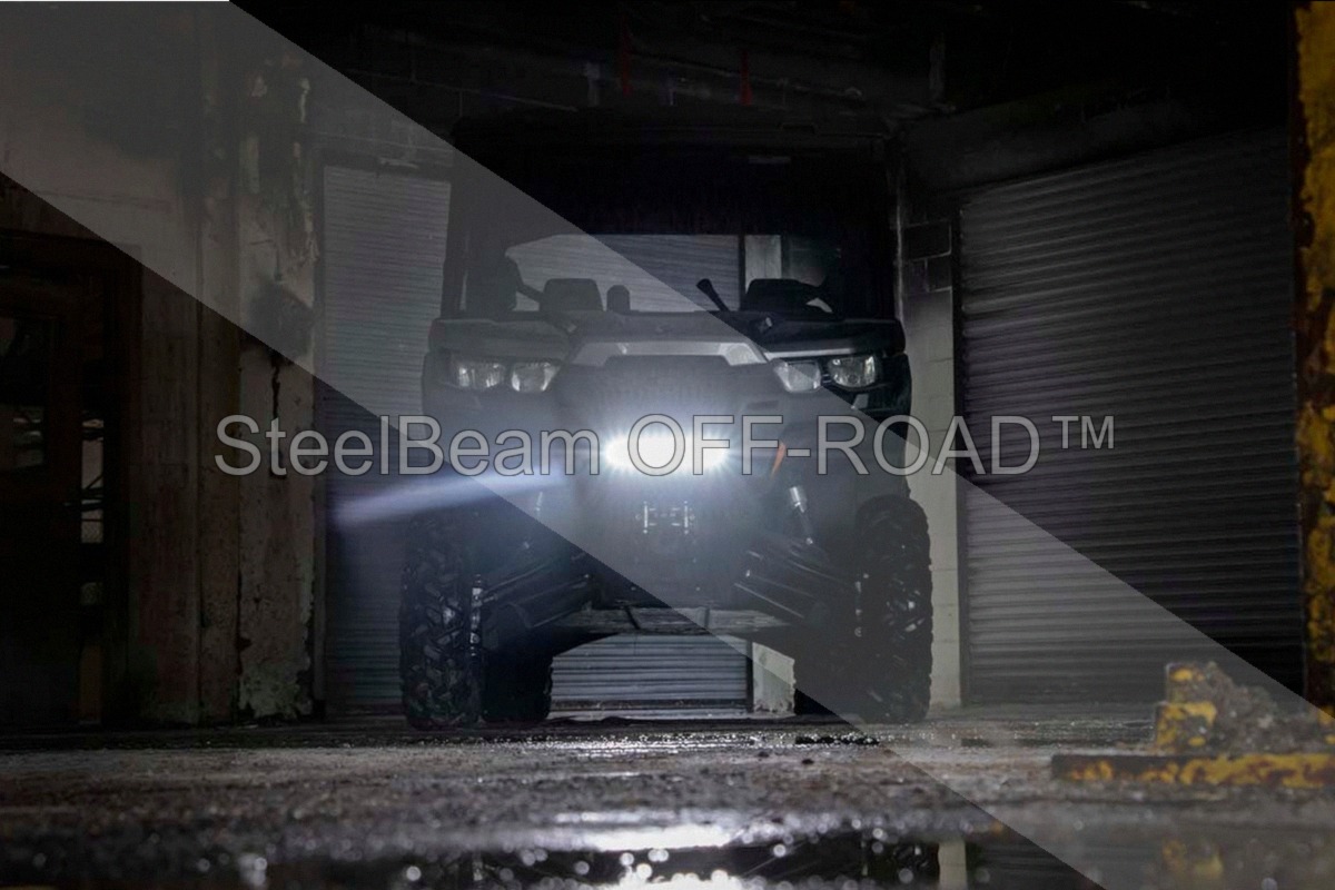 steelbeam off road™ 12" black series single row cree led light bar — with amber drl