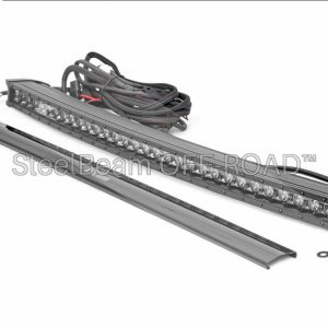 30-inch Curved Single-Row LED Light Bar — 12,000 Lumens, Black with Cool White DRL