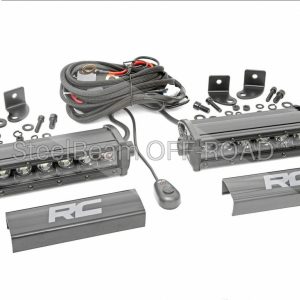 SteelBeam OFF-ROAD™ | 6-Inch Black Single-Row LED Light Bar (Pair)