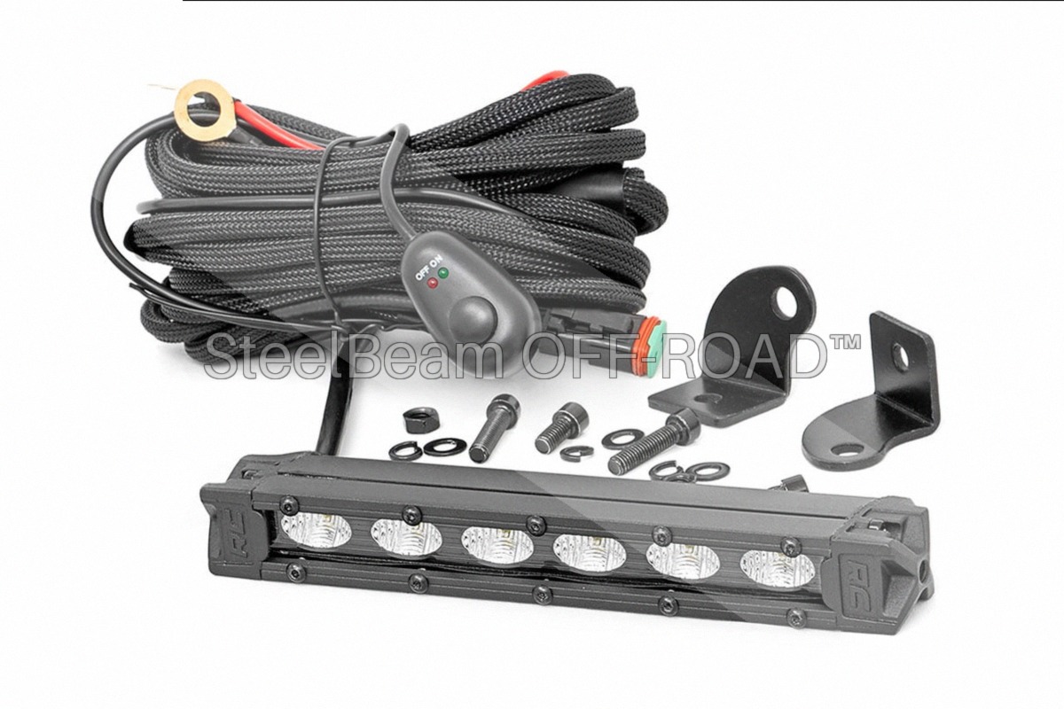 SteelBeam OFF-ROAD™ | 6" Slim Black CREE LED Light Bar — 2400 Lumen Slimline