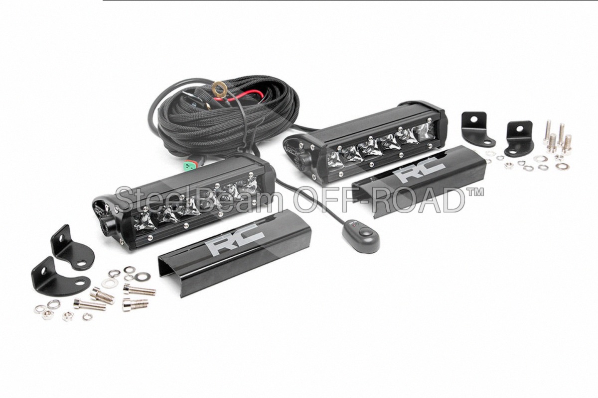 SteelBeam OFF-ROAD™ | 6 Inch Chrome Single-Row LED Light Bar — Pair