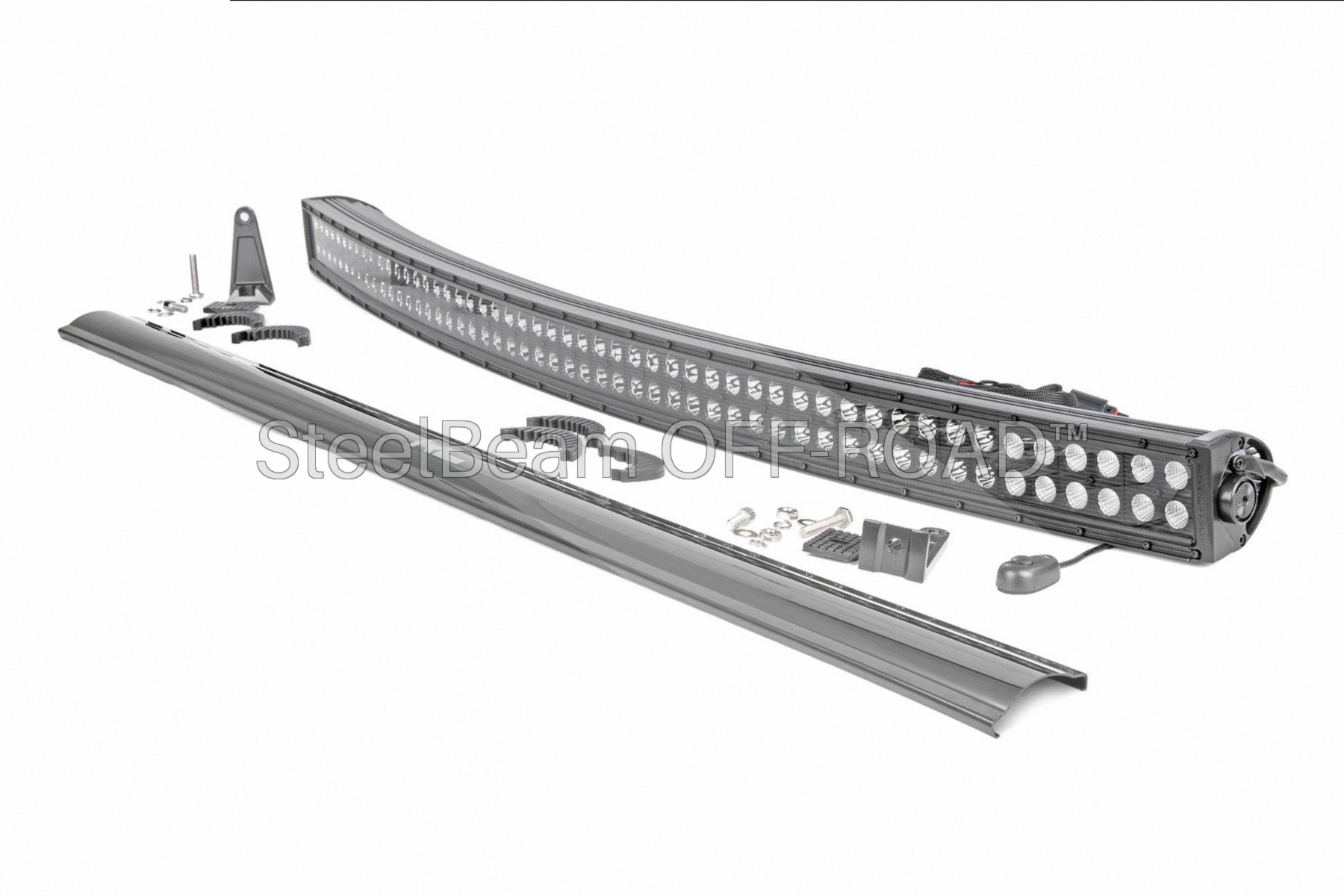 SteelBeam OFF-ROAD™ | 50-Inch Curved Dual-Row LED Light Bar — Black Finish