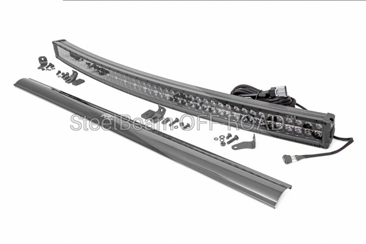 SteelBeam OFF-ROAD™ | 50" Curved Dual-Row LED Light Bar — 480W / 43,200 Lumens with Cool White DRL