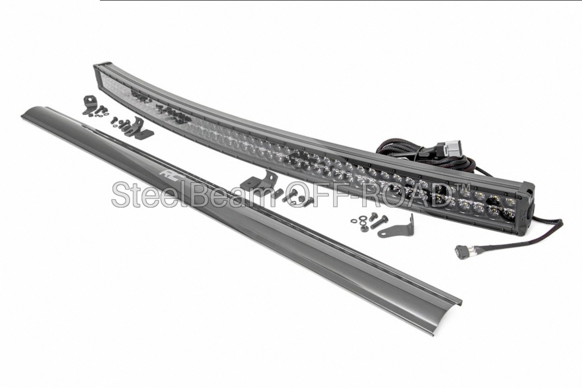 SteelBeam OFF-ROAD™ | 54-Inch Curved Dual-Row LED Light Bar — 500W, 46,800 Lumens, Cool White DRL