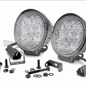 SteelBeam OFF-ROAD™ | 4" Chrome-Finish Round LED Lights — Pair