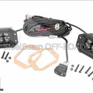 SteelBeam OFF-ROAD™ | 2" Black Flush-Mount LED Light Pods | Cool White DRL