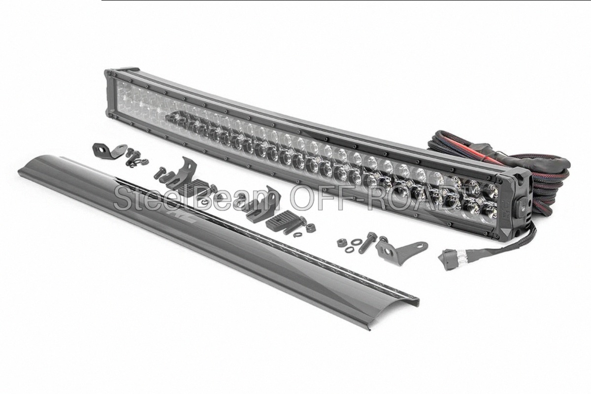 SteelBeam OFF-ROAD™ | 30 Inch Curved Dual-Row LED Light Bar — 300W / 27,000 lm | Cool White DRL | IP67
