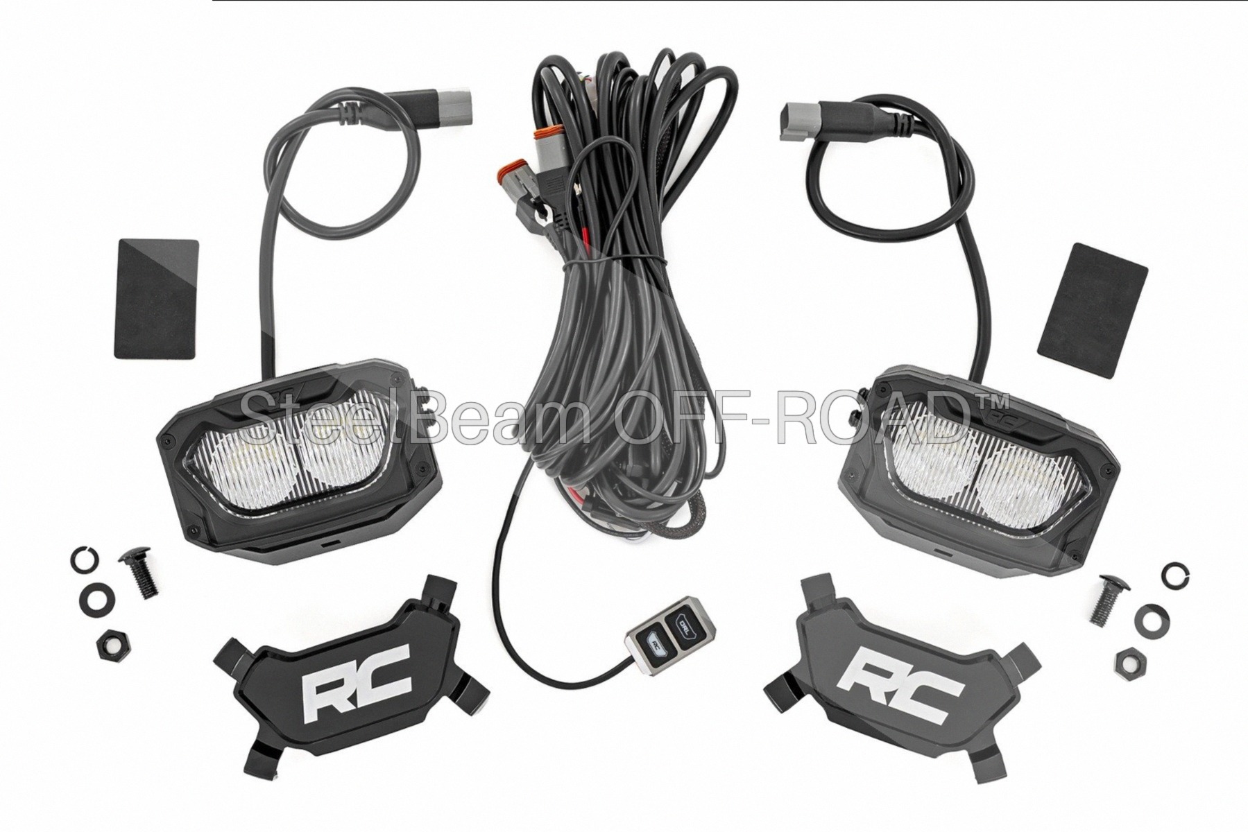 SteelBeam OFF-ROAD™ | 5-Inch LED Flood Pods with White & Amber DRL — Pair