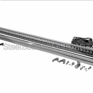 SteelBeam OFF-ROAD™ | 50-Inch Black Single-Row LED Light Bar — 48×5W, 19,200 Lumens
