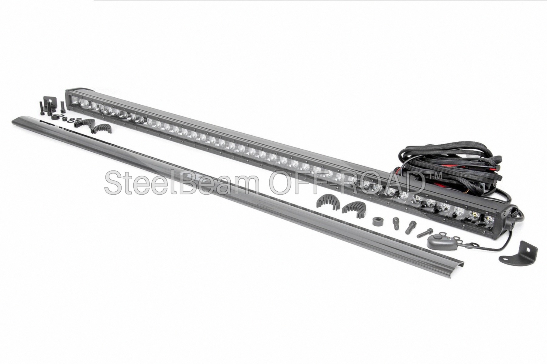 SteelBeam OFF-ROAD™ | 40-Inch Single-Row Black LED Light Bar