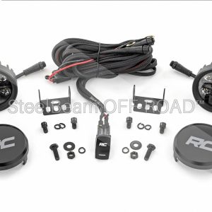 SteelBeam OFF-ROAD™ | 3.5-Inch Round LED Light Pair — Amber DRL, 3240 Lumens