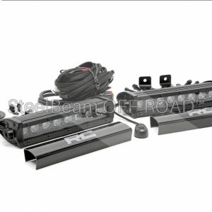 SteelBeam OFF-ROAD™ | 8-Inch Black Single-Row LED Light Bar — Pair