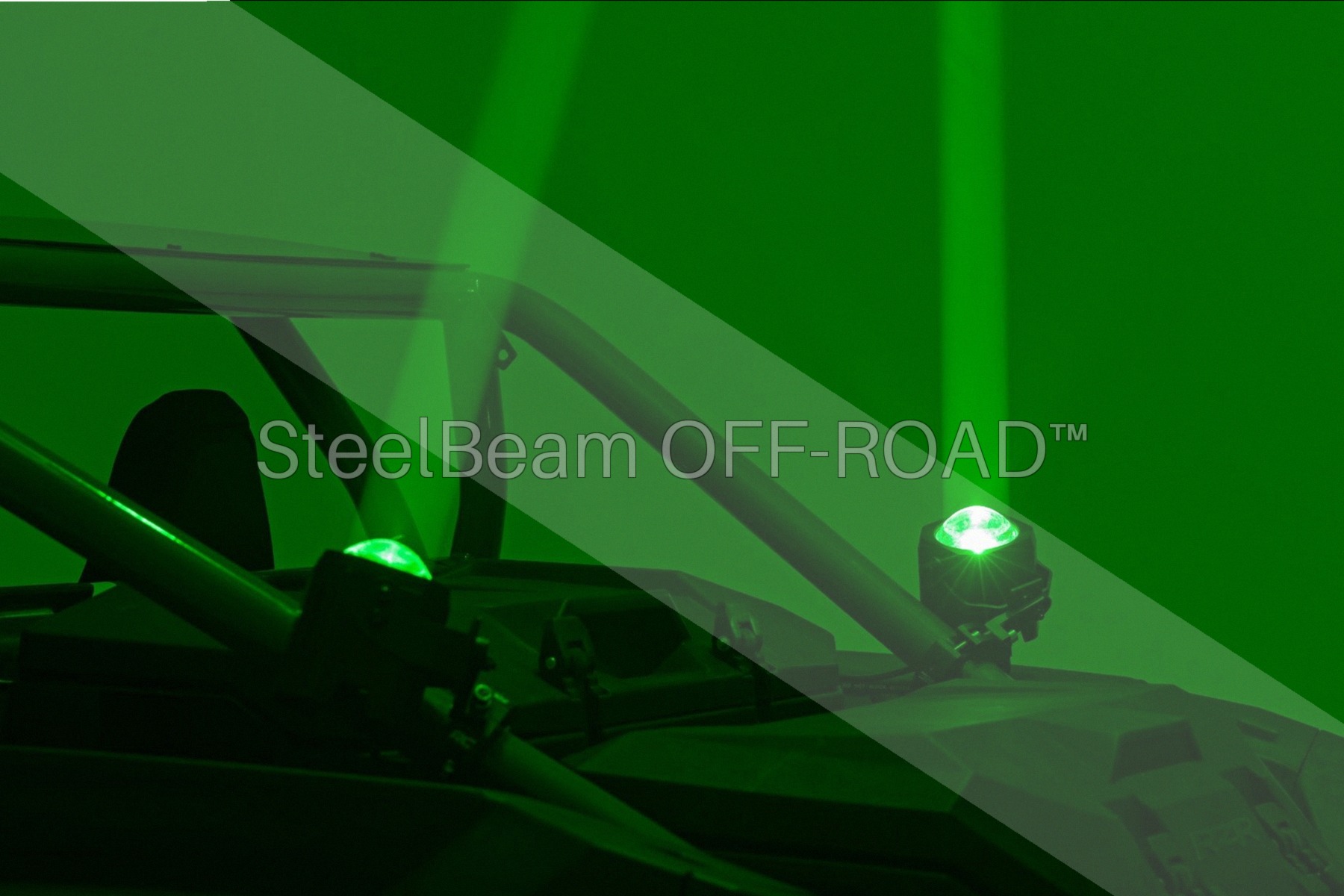 SteelBeam OFF-ROAD™ | Laser Whip LED Kit — RGBW Whipless Lights, 2400 Lumens (Pair)