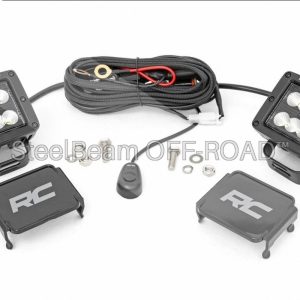 SteelBeam OFF-ROAD™ | 2-inch Square Black Panel LED Pod Pair