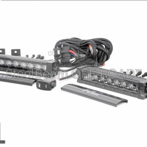 SteelBeam OFF-ROAD™ | 8-Inch Single-Row Black LED Light Bar Pair — 6,400 Lumens, Cool White DRL