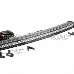 SteelBeam OFF-ROAD™ | 30-Inch Chrome Curved Single-Row LED Light Bar — 150W (12,000 lm)