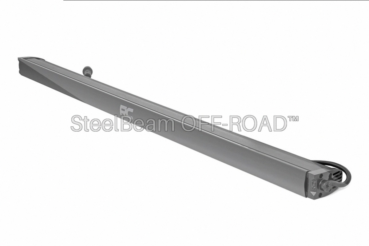 SteelBeam OFF-ROAD™ | 50-Inch Single-Row LED Light Bar | Cool White DRL | Black - Image 2