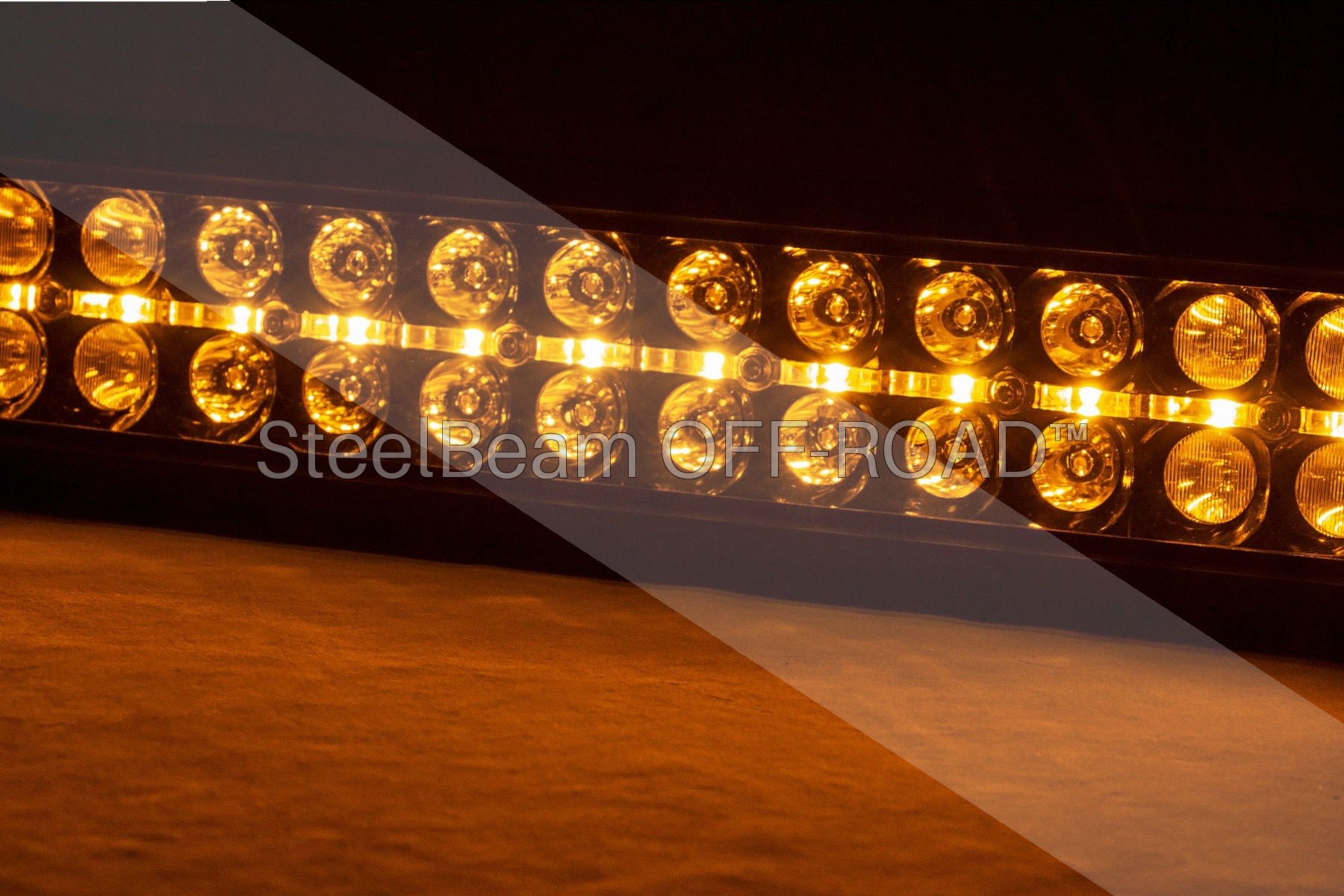 SteelBeam OFF-ROAD™ | 50-Inch Dual-Row LED Light Bar — Black Housing with Amber DRL - Image 2
