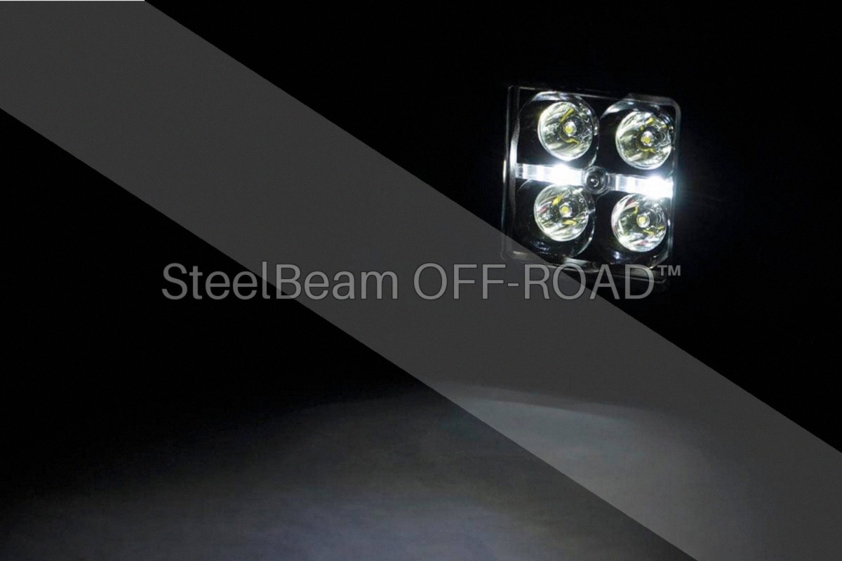 SteelBeam OFF-ROAD™ | 2" Black Flush-Mount LED Light Pods | Cool White DRL - Image 2
