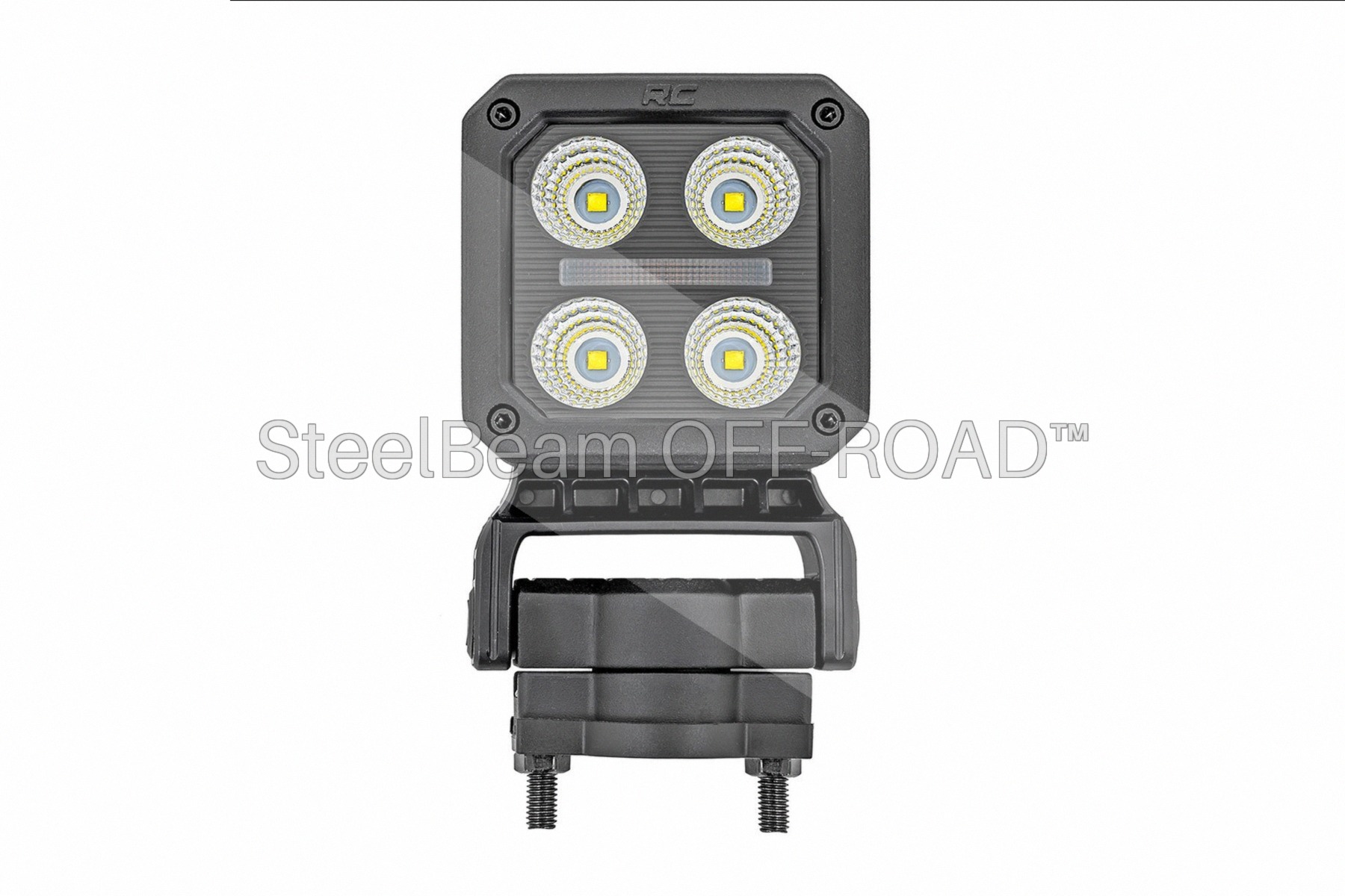 SteelBeam OFF-ROAD™ | 2-Inch Flood LED Light Pair — Swivel Mount with Amber DRL - Image 2