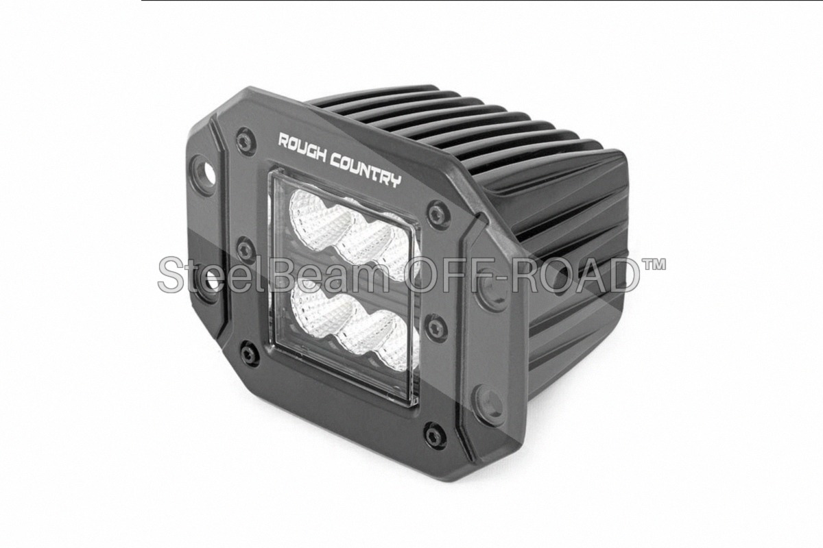 SteelBeam OFF-ROAD™ | 2" Square Flush Mount LED Light Pair — 4,800 Lumens, IP67 - Image 2