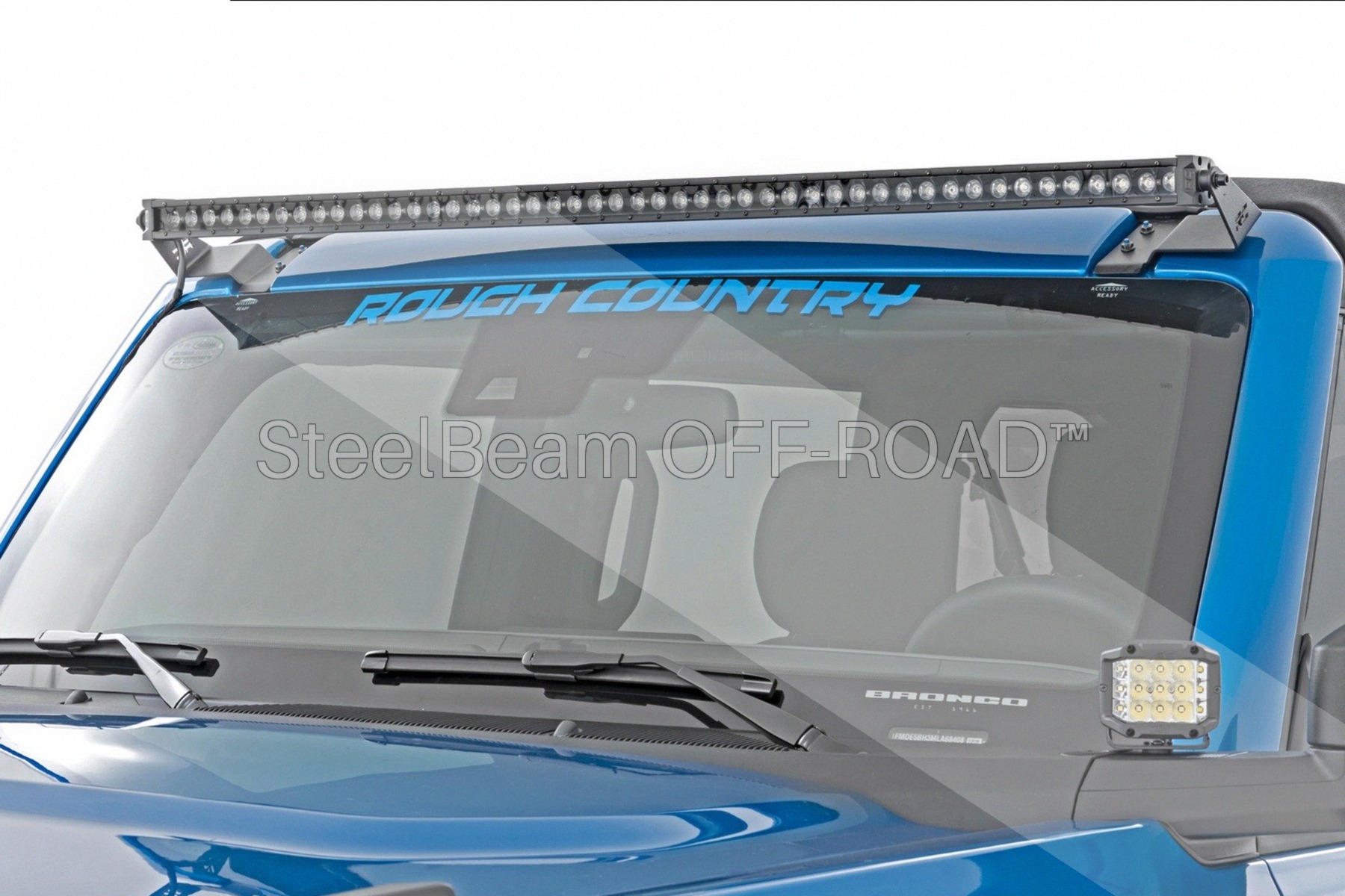 SteelBeam OFF-ROAD™ | 50-Inch Single-Row LED Light Bar | Cool White DRL | Black - Image 3