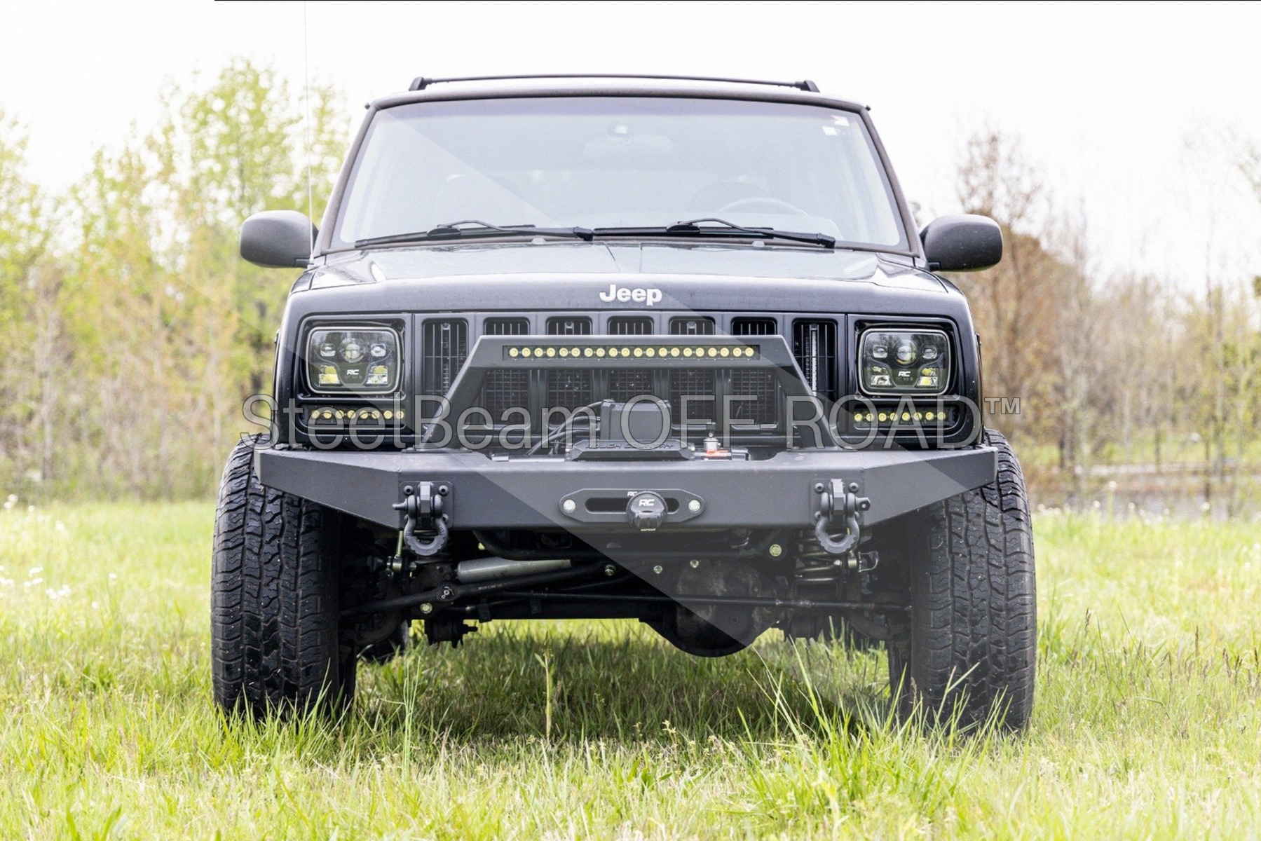 SteelBeam OFF-ROAD™ | 8-Inch Black Single-Row LED Light Bar — Pair - Image 3