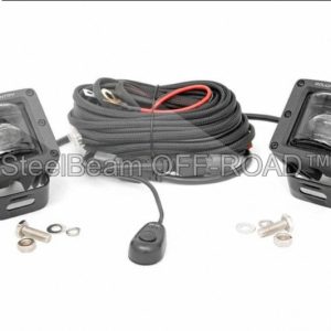 steelbeam off road™ 2 inch black series led fog pods — sae street legal | pair