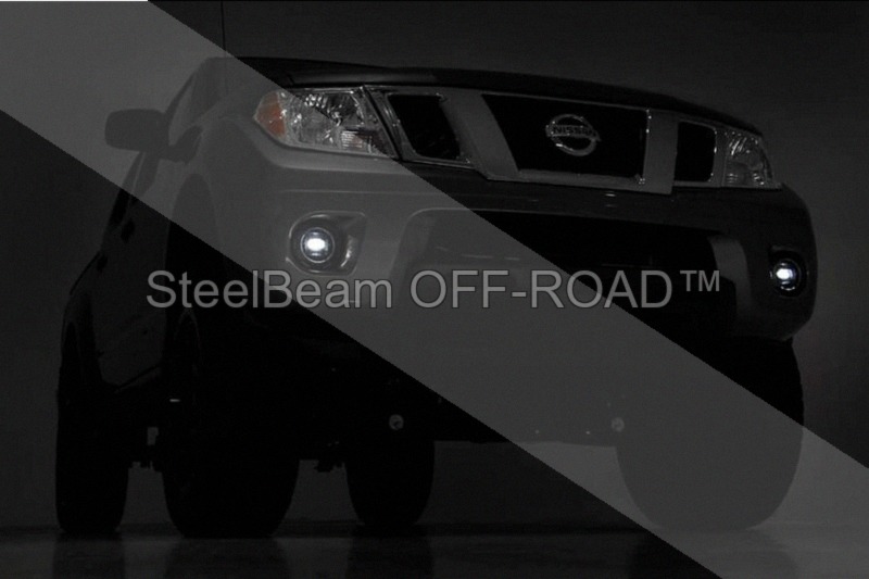 steelbeam off road™ 2 inch black series led fog pods — sae street legal | pair