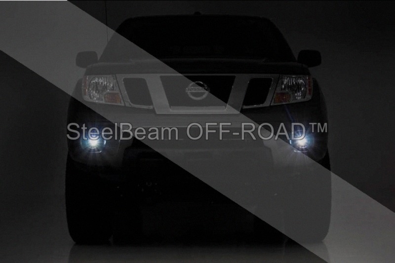steelbeam off road™ 2 inch black series led fog pods — sae street legal | pair