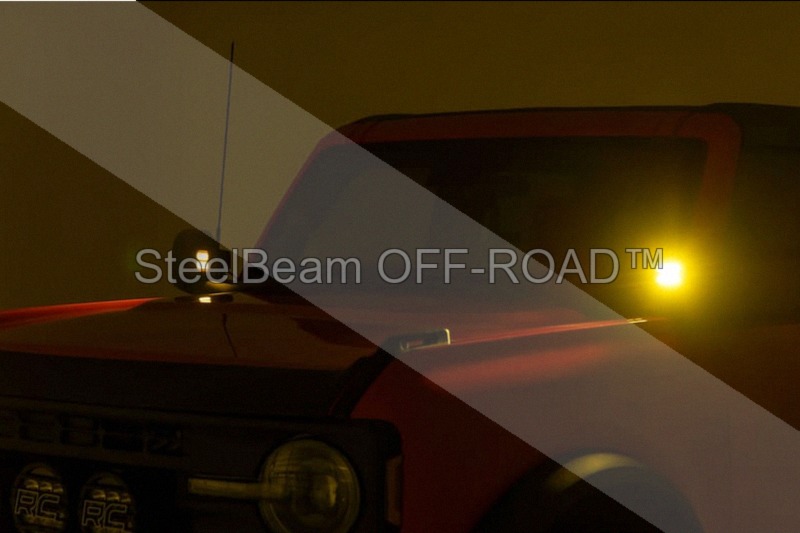 steelbeam off road™ 2" led light pods — spot beam | amber lens | square | pair