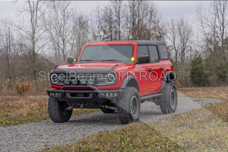 steelbeam off road™ 2" led light pods — spot beam | amber lens | square | pair