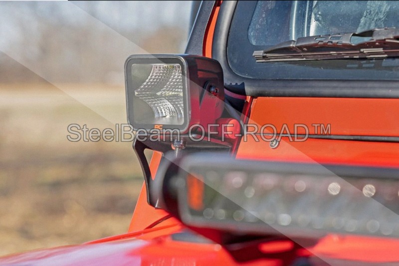 steelbeam off road™ 2" spectrum series led light pods — flood beam | bezel less design | pair