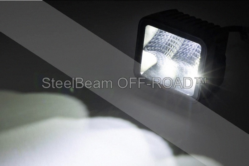 steelbeam off road™ 2" spectrum series led light pods — flood beam | bezel less design | pair
