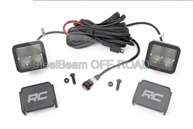 steelbeam off road™ 2" spectrum series led light pods — flood beam | bezel less design | pair