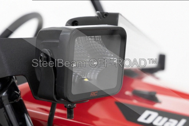 steelbeam off road™ 2" spectrum series led light pods — flood beam | bezel less design | pair
