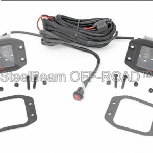 steelbeam off road™ 2" spectrum series led light pods — flush mount | flood beam | bezel less design | pair