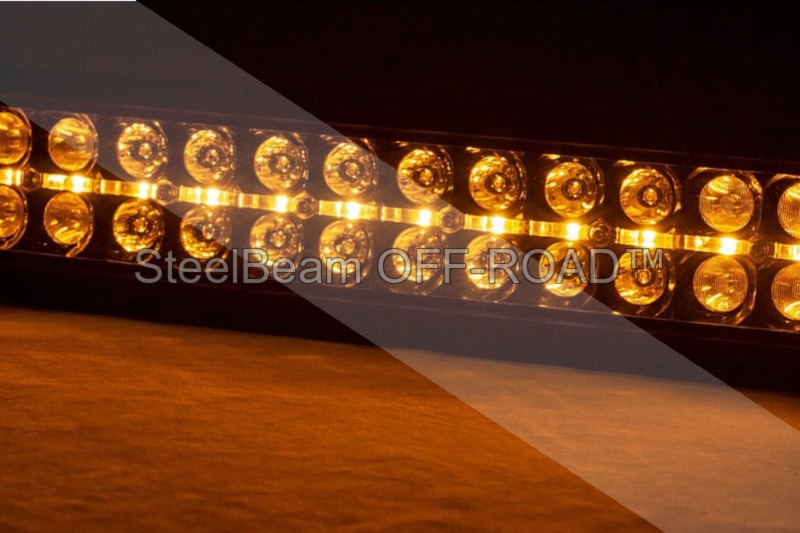 steelbeam off road™ 20" black series led light bar — dual row | combo beam | amber drl