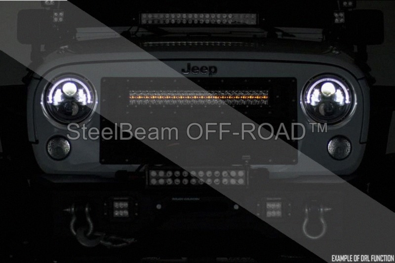 steelbeam off road™ 20" black series led light bar — dual row | combo beam | amber drl