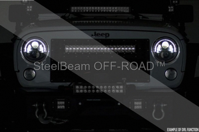 steelbeam off road™ 20" black series led light bar — dual row | combo beam | cool white drl