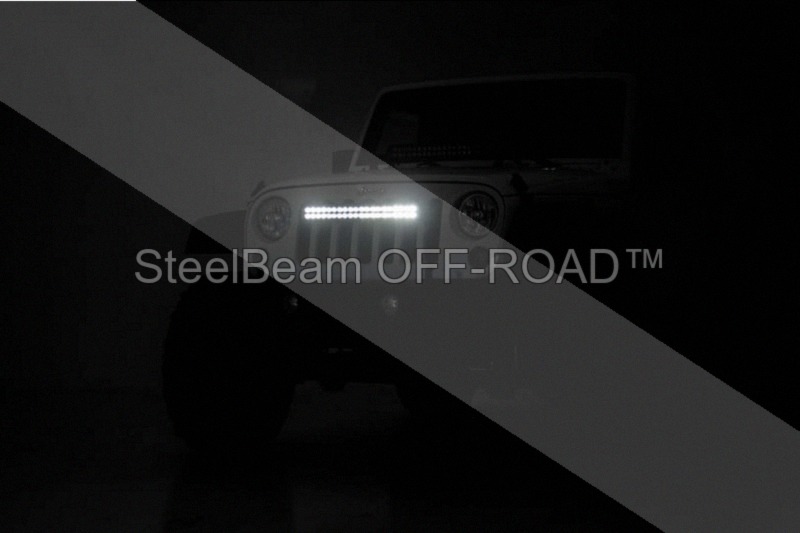 steelbeam off road™ 20" black series led light bar — dual row | combo beam | pair of mounts