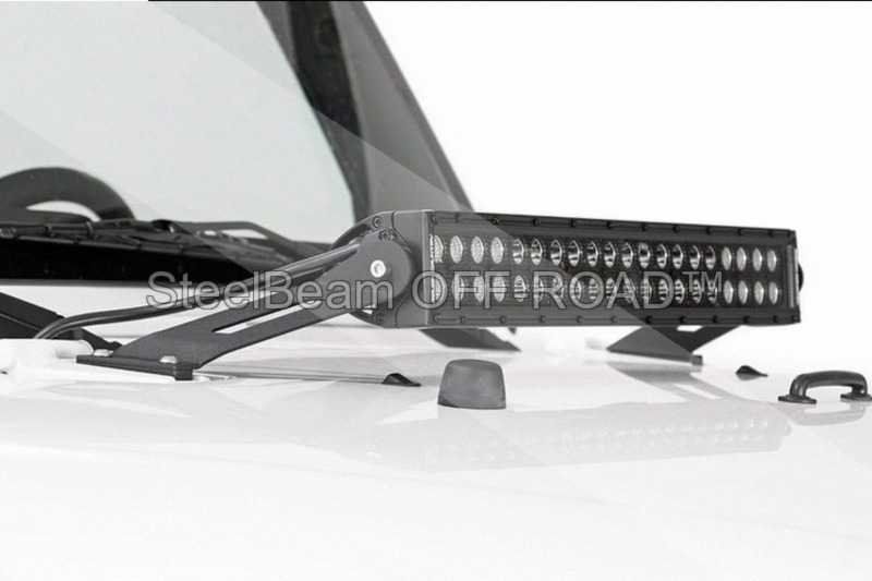 steelbeam off road™ 20" black series led light bar — dual row | combo beam | pair of mounts