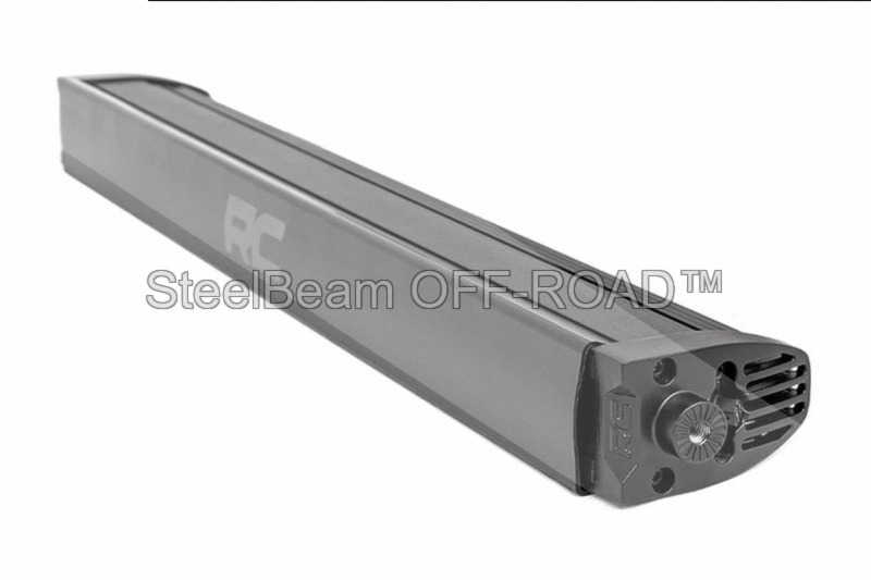 SteelBeam OFF-ROAD™ 20" Black Series LED Light Bar — Single Row | Spot Beam | Amber DRL - Image 2
