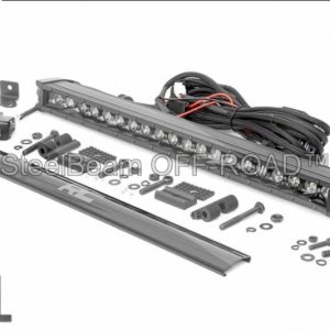 SteelBeam OFF-ROAD™ 20" Black Series LED Light Bar — Single Row | Spot Beam | Amber DRL