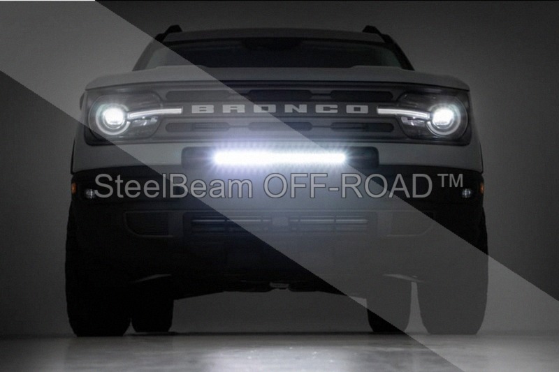 SteelBeam OFF-ROAD™ 20" Black Series LED Light Bar — Single Row | Spot Beam | Cool White DRL - Image 6