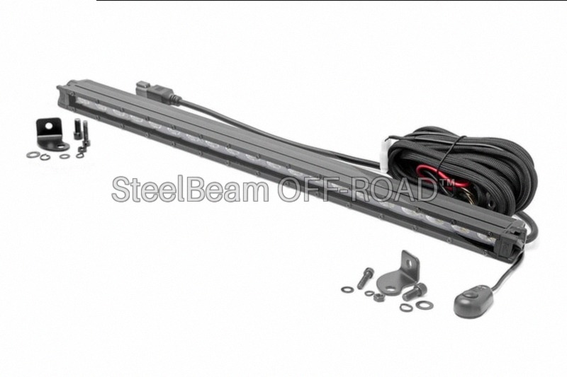 SteelBeam OFF-ROAD™ 20" Black Series LED Light Bar — Slim Line | Ultra-Wide Flood Beam